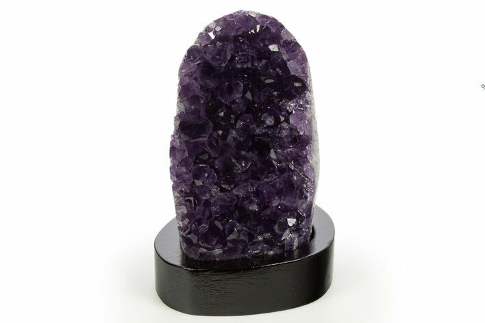 Grape Jelly Amethyst Geode With Wood Base - Uruguay #320571